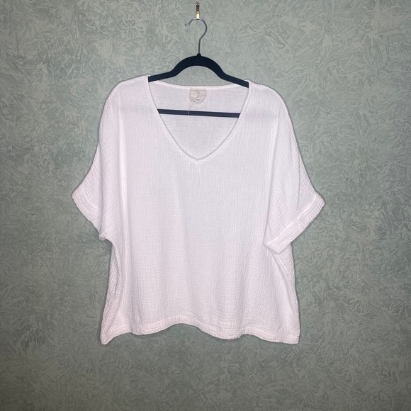 Joie white cotton flowy blouse - Picture 2 of 5